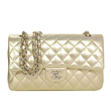 chanel gold quilted bag|pre owned Chanel bag.